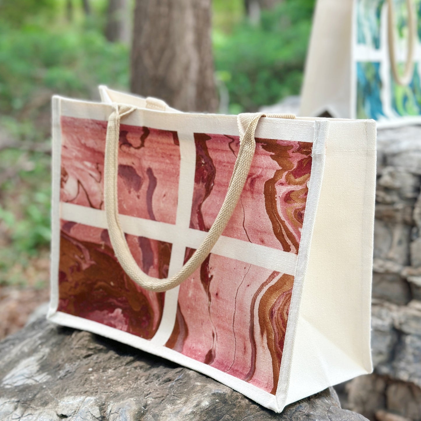 Finished DIY Products - Hand-Dyed Lacquer Tote Bag